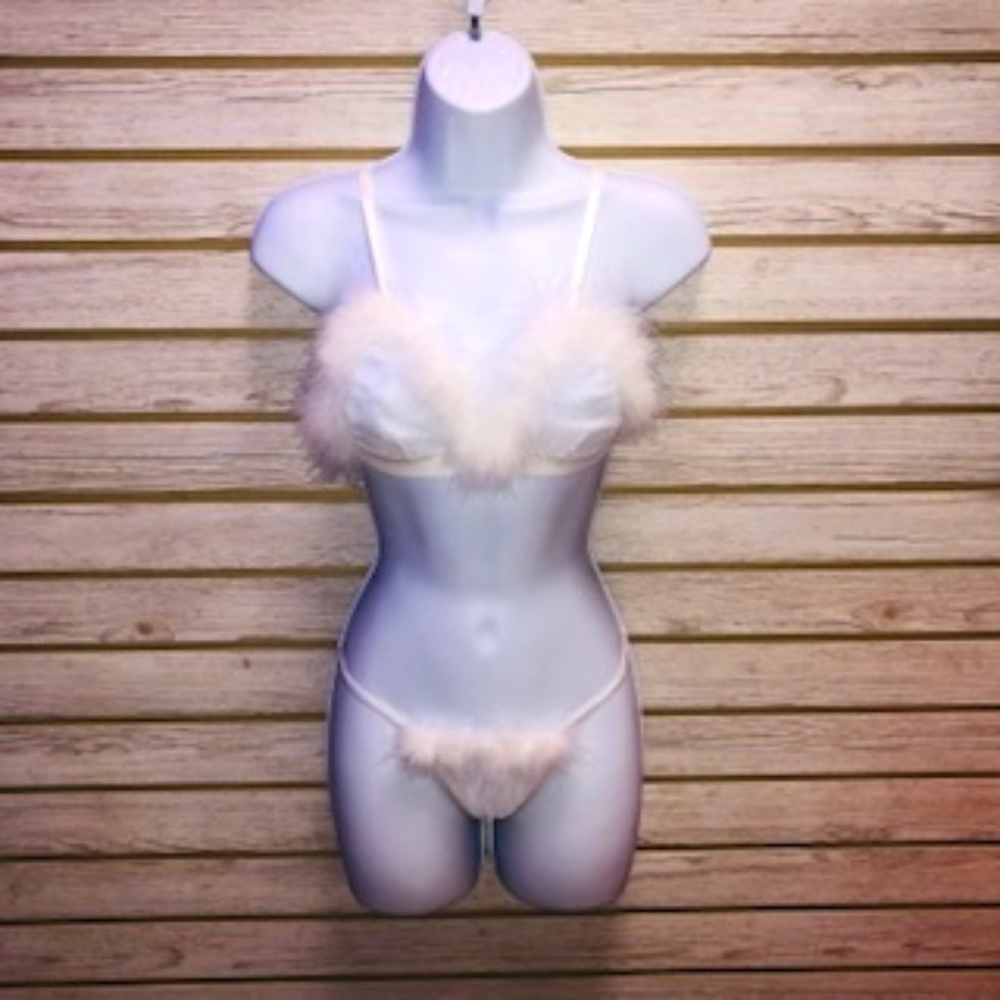 Faux Fur Lingerie Set